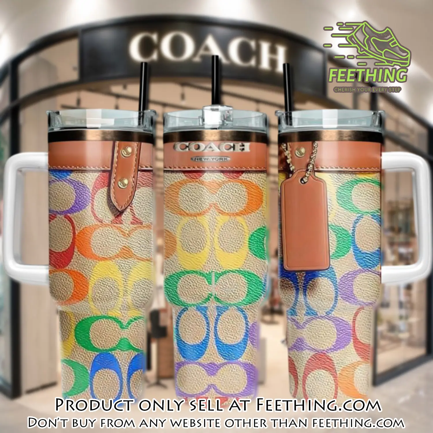 Coach logo 40oz stanley tumbler coach stanley tumbler ktb1074 ft5647997